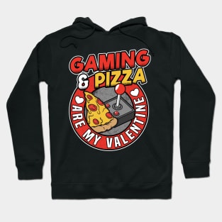 Funny Gaming & Pizza  Anti Valentine´s Day Gift Hoodie